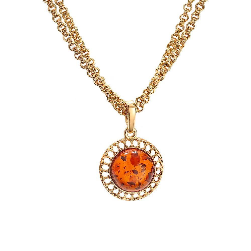 The Double Baby Plate Necklace GP