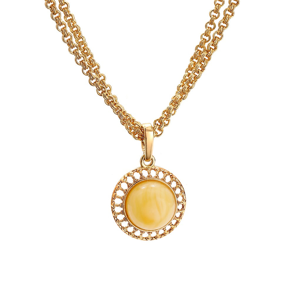 The Double Baby Plate Necklace GP