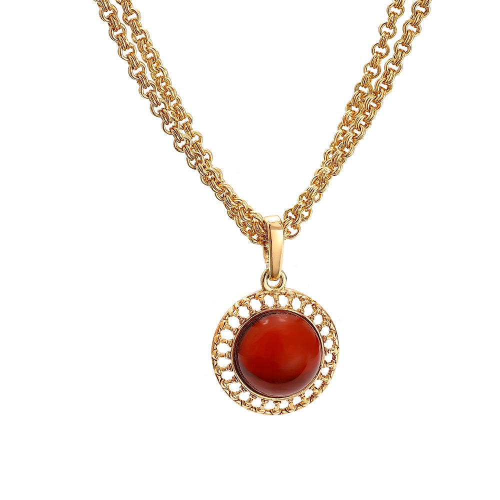 The Double Baby Plate Necklace GP
