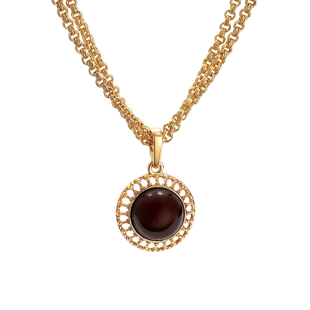 The Double Baby Plate Necklace GP